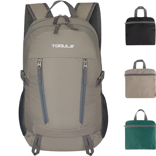 TOMULE light Hiking Backpack for Women,Lightweight Waterproof Backpack for Men,Daypack Travel Backpack for Women Grey