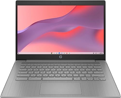 HP 2023 Newest Chromebook Laptop, 14 Inch Display, Intel Celeron N4120 Processor, 4GB RAM, 64GB eMMC, Intel UHD Graphics 600, WiFi, Bluetooth, Chrome OS, Modern Gray
