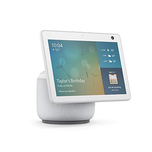 Echo Show 10 (3rd Gen) | HD smart display with premium sound, motion and Alexa | Glacier White