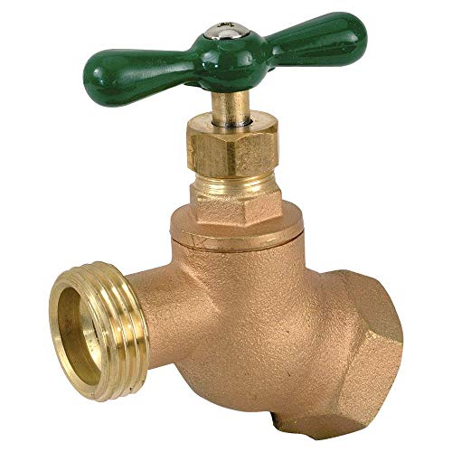 Eastman Heavy-Pattern Female No-Kink Hose Bibb, 3/4 Inch FIP Connection, Brass Plumbing Fitting, 48625