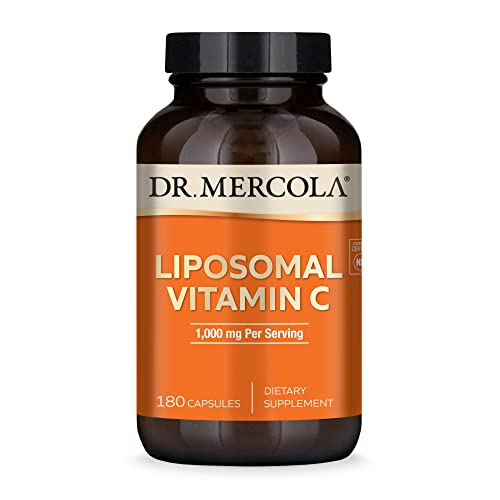 Dr. Mercola Liposomal Vitamin C, 1,000 mg per Serving, 90 Servings (180 Capsules), Dietary Supplement, Supports Immune Health, Non GMO, NSF Certified