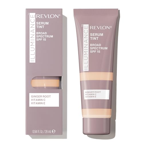 Revlon Illuminance Tinted Serum, Triple Hyaluronic Acid, Evens Out Skin Tone Over Time and Hydrates All Day, SPF 15, 201 Creamy Natural, 0.94 fl oz.