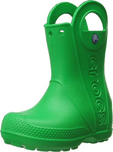 Crocs Kids' Handle It Rain Boots , Grass Green, 8 Toddler