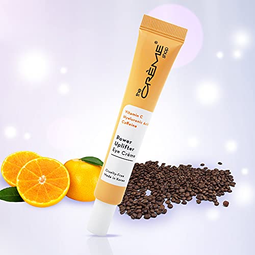 The Crème Shop │Power Uplifter Eye Crème With Vitamin C, Hyaluronic Acid, Caffeine For Depuffing & Hydrating