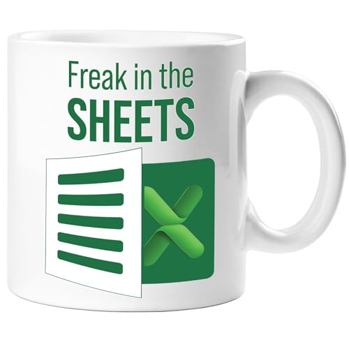 Freak In The Sheets Excel Mug, Funny Coffee Mug, Mug white