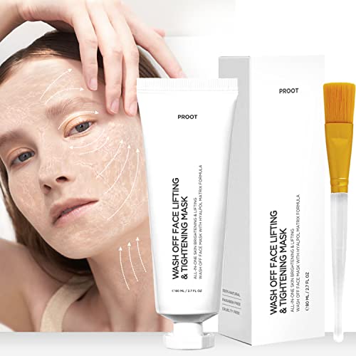 PROOT Skin Tightening All-In-One Wash Off Face Lifting Mask with Hyalpol Matrix Age-Defying Formula | Tube-Type, Long-Lasting Mask | Natural, Cruelty-free, Travel Friendly