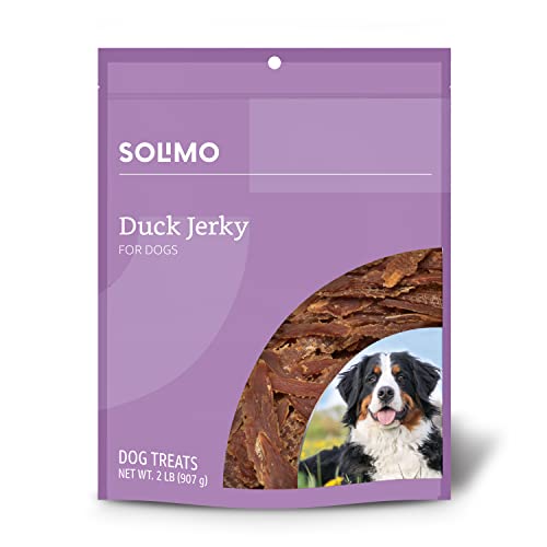 Amazon Brand - Solimo Duck Jerky Dog Treats,2 pounds