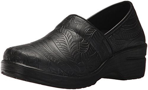 Easy Works womens Lyndee Health Care Professional Shoe, Black Emboss, 7.5 US