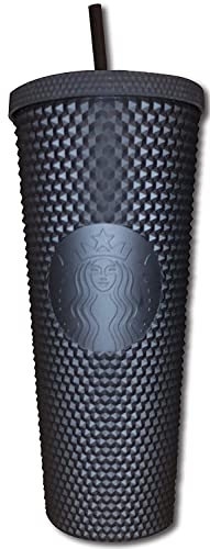 Starbucks Fall 2019 Matte Black Studded Plastic Tumbler Cold Cup Limited Edition 24 oz