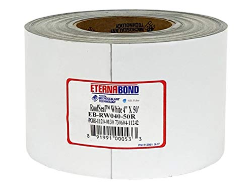 EternaBond RoofSeal White 4' x50' MicroSealant UV Stable RV Roof Seal Repair Tape | 35 mil Total Thickness - EB-RW040-50R - One-Step Durable, Waterproof and Airtight Sealant