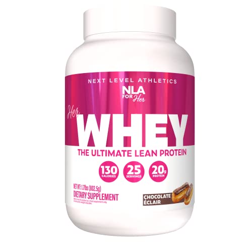 Her Whey (Chocolate Eclair) -1.7 lb tub-Whey Isolate for Women (25 Servings, 20g Protein) Fitness Recovery for Women, Builds Optimal Lean Muscle, Quick Absorbing, Appetite Weight Control, Low Calorie