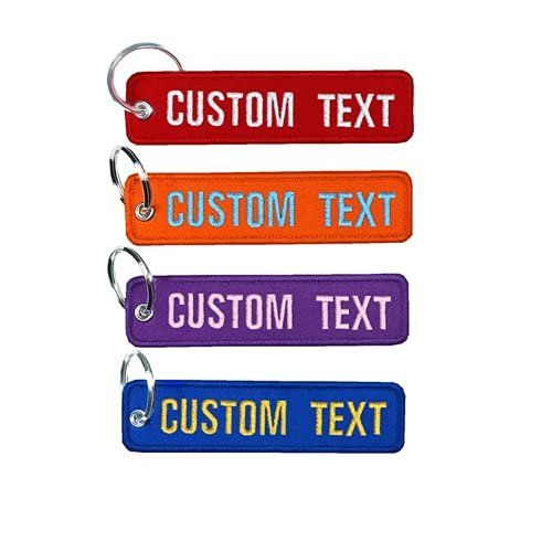 N A Custom Embroidery Keychain, Personalized Keychain 1 PC, Car Key Chains for Men Double Side, Cute Keychains for Women (Fabric)