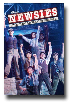 Newsies Poster Broadway Musical Promo 11 x 17 inches Cast Fists in Air