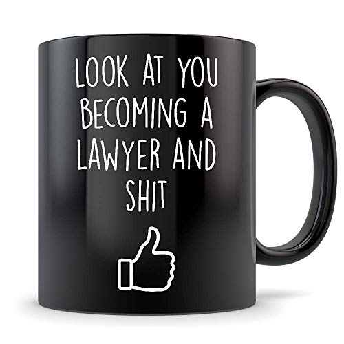 Future Lawyer Gifts - New Law Student Graduation Mug - Coffee Cup for Men and Women LSAT Class of 2018 - Funny Grad Degree Congratulations