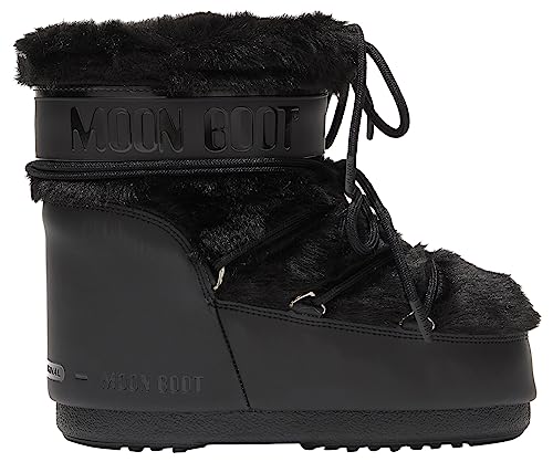 Moon Boot, Icon Low Faux Fur Unisex Boots, 36/38, Black