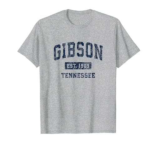 Gibson Tennessee TN Vintage Athletic Sports Design T-Shirt