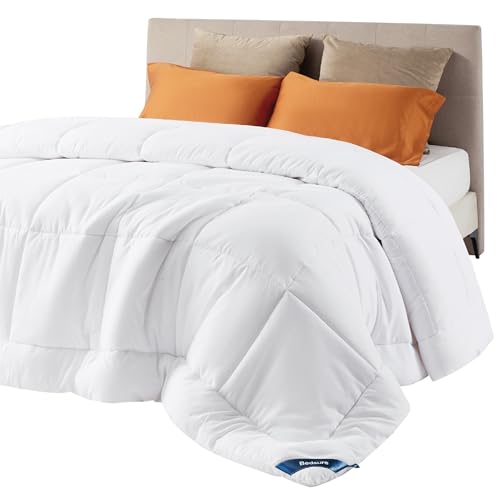 Bedsure Comforter Duvet Insert - Quilted Comforters Queen Size, All Season Duvet, Down Alternative Bedding Comforter with Corner Tabs(White,Queen 88'x88')