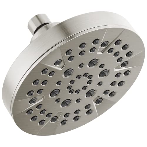DELTA FAUCET FAUCET 5-Spray Brushed Nickel Shower Head, DELTA FAUCET Shower Head Brushed Nickel, Showerheads, 1.75 GPM Flow Rate, Stainless 52535-SS