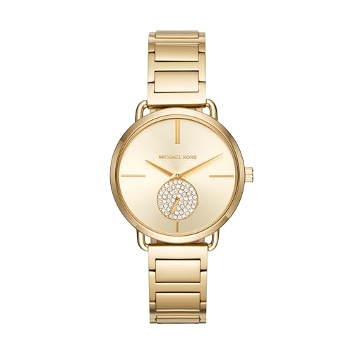 Michael Kors Portia Three-Hand Gold-Tone Stainless Steel Women's Watch (Model: MK3639)
