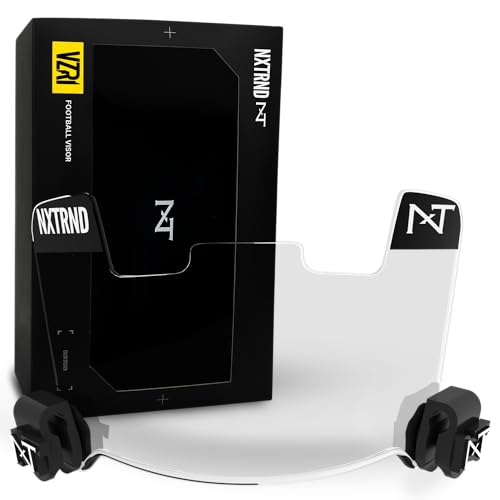 Nxtrnd VZR1 Football Visor, Flat Lens Technology, Fits Adult & Youth Football Helmets (Clear)