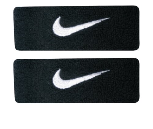 Nike Swoosh Bicep Bands (Black/White, Osfm)