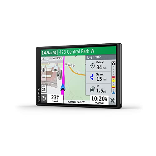 Garmin DriveSmart 55 and Traffic, GPS Navigator, 5.5” Display, Simple On-Screen Menus, Easy-to-See Maps