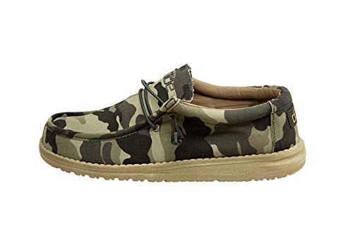 Hey Dude Men's Wally Camo Size 13 | Men’s Shoes | Men's Lace Up Loafers | Comfortable & Light-Weight