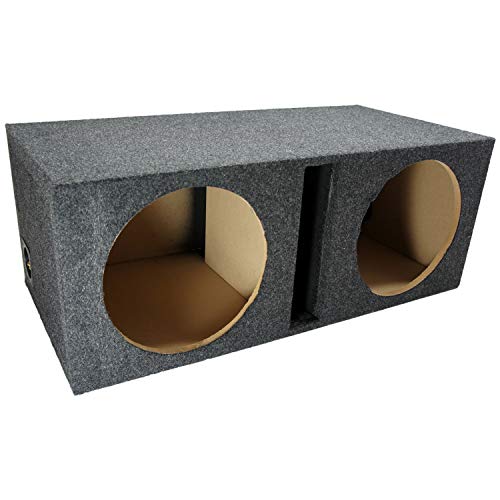 American Sound Connection Dual 12' Sub Box Ported Vented Subwoofer Enclosure MDF Car Audio Stereo System