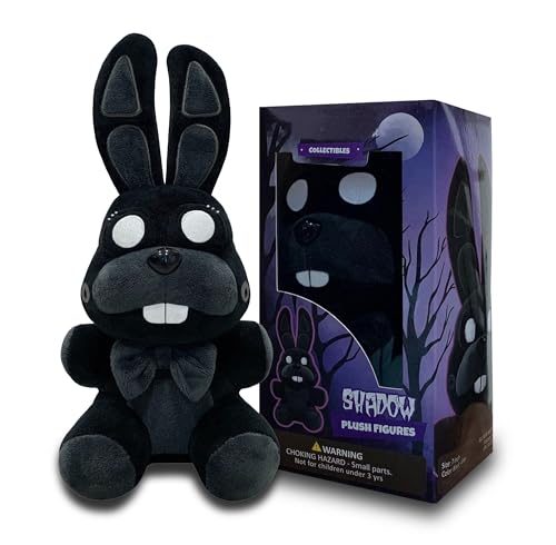 Shadow Bonnie Plush Birthday Gift for Kids, Toy Bonnie Plush with Soft and Comfortable Cotton, Decor Bonnie Stuffed Animal, Bonnie Plush Toy for All Ages, 7 Inch Game Plush.