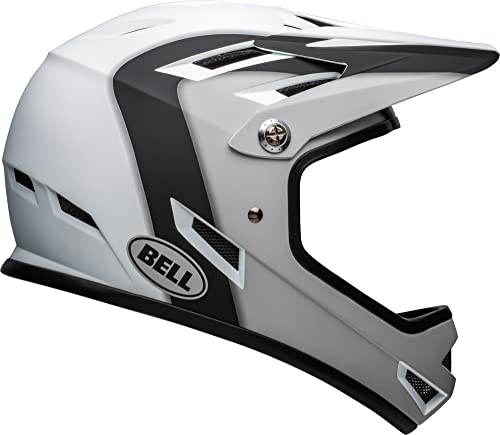 BELL Sanction Adult Full Face Bike Helmet - Matte Black/White (2023), Large (58-60 cm)