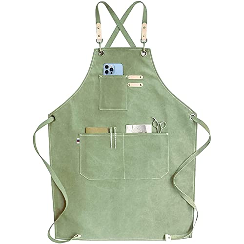 carrotez Adjustable Over sized Plus Size Canvas Apron with Pockets Men and Women Aprons