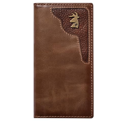 House of Jack Co. Deer Ornament Long Bifold Wallet | Rodeo Wallet | Handburnished Full Grain Leather | Deer Hunter Long Wallet For Men