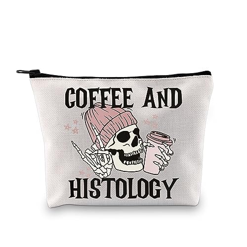 GJTIM Histologist Technician Gift hisopathology gift histology grad gift Coffee and Histology Zipper Pouch Makeup Bag (Histology Bag)