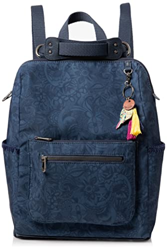 Sakroots Women's Loyola Backpack in Eco-Twill, Adjustable Crossbody Strap, Multifunctional Bag with Laptop Compartment, Convertible Purse, Indigo Spirit Desert, One Size