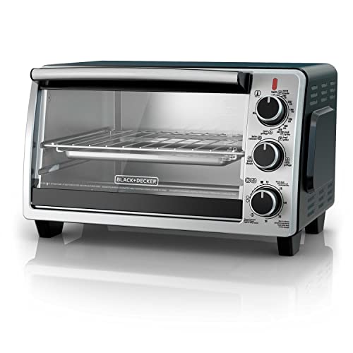 BLACK+DECKER TO1950SBD 6-Slice Convection Countertop Toaster Oven, Includes Bake Pan, Broil Rack & Toasting Rack, Stainless Steel/Black Convection Toaster Oven