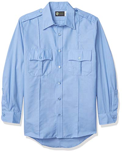 Horace Small Men's Professional Long Sleeve Security Shirt, Medium Blue