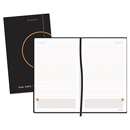 AT-A-GLANCE Plan.Write.Remember. Perfect Bound Planning Notebook, Lined with Monthly Calendars, Undated, 5' x 8 1/4', Black (80612405)