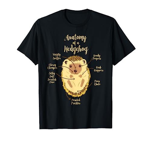 Kids Anatomy Of Hedgehogs Clothes Outfit Art Hedgehog T-Shirt