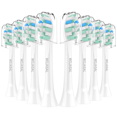 Replacement Brush Heads Compatible with Philips SoniCare Electric Toothbrushes Handle, Toothbrush Head of Effective Cleaning, for Snap-on System, 8 Pack, White