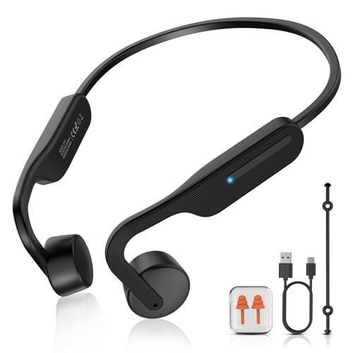 CHENSIVE Bone Conduction Headphones Wireless Headphones Bluetooth 5.3 Open Ear Headphones 10H Playtime Sports Earphones with Mic, IPX6 Waterproof Headset for Running,Cycling, Hiking, Driving