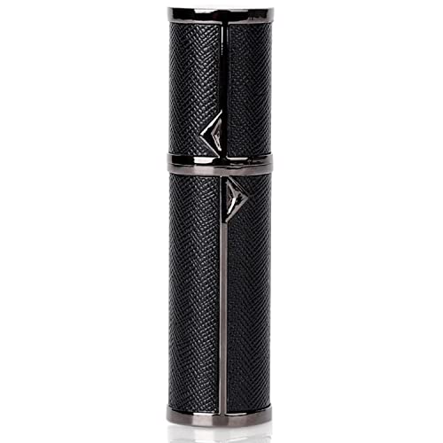 BRARIOS Refillable Portable Mini Perfume Atomizer for Travel, 5ml Luxury Empty Leakproof Pump Perfume Spray bottle Atomizer for Man and Woman (A-Black(BK))