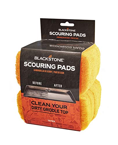 Blackstone Griddle Scrub Pads (Pack of 10), 5063, BBQ Grill & Cooktop Scouring Scrubbers – Heavy-Duty Cleaning Pads for Grilling for Baked On Food & Cooking Oils – Grill Cleaning Supplies