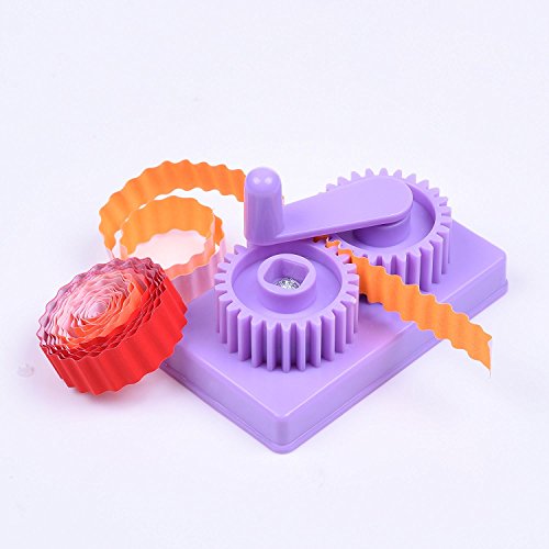 Cuziss Purple Hand-operated Quilling Crimper, Paper Slip Wave Shape Making Tool DIY Making Tool, Quilling Tool with Little Storage Case