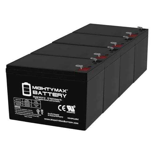 Mighty Max Battery 12V 9Ah SLA Battery Replacement for BB SH1228W - 4 Pack