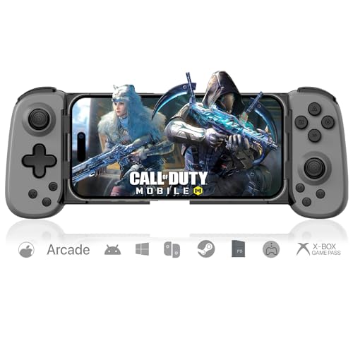 arVin Mobile Gaming Controller for iPhone, Android with Phone CASE Support, Wireless Gamepad for iPhone/iPad/Samsung/Tablet/Switch/PS4/PC - Play Xbox Cloud Gaming/PS Remote Play/Steam Link/GeForce Now