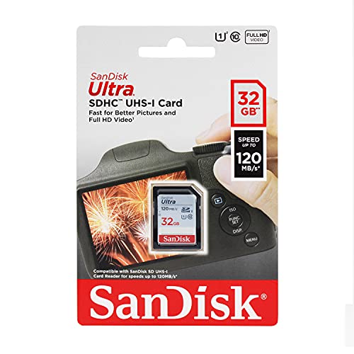 SanDisk 32GB 3-Pack Ultra SDHC UHS-I Memory Card (3x32GB) - SDSDUN4-032G-GN6IM [Older Version]
