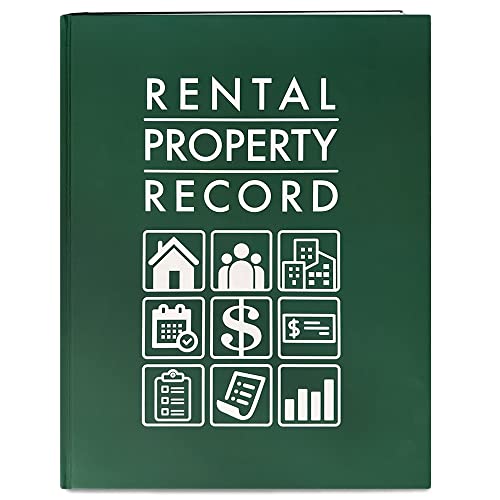 BookFactory Rental Property Record Book/Rental Property Log Book -8.5' x 11', 100 Pages, Laminate Hardbound (RNT-100-7CS-VM(Rental-Property)-RX)