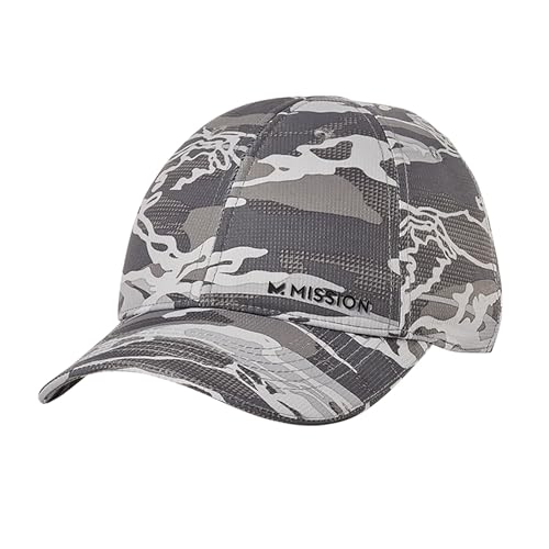 MISSION Cooling Performance Hat, Matrix Camo Silver - Unisex Baseball Cap for Men & Women - Lightweight & Adjustable - Cools Up to 2 Hours - UPF 50 Sun Protection - Machine Washable