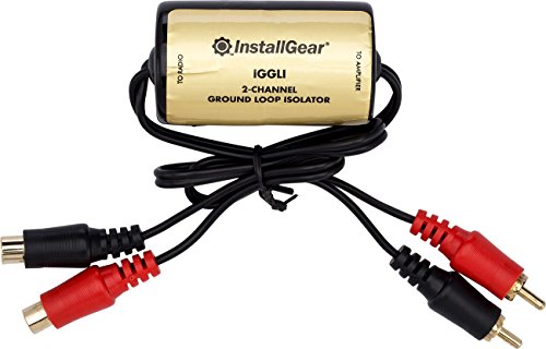 InstallGear Ground Loop Noise Isolator, Amplifier Noise Filter for Car Audio & Home Stereo, Feedback Loop Isolator, Car Stereo Noise Suppressor Reducer Alternator, Ground Loop Isolator