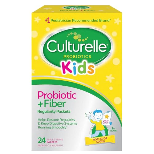 Culturelle Kids Probiotic + Fiber Packets (Ages 1+) - 24 Count - Digestive Health & Immune Support - Helps Restore Regularity (Packaging may vary)